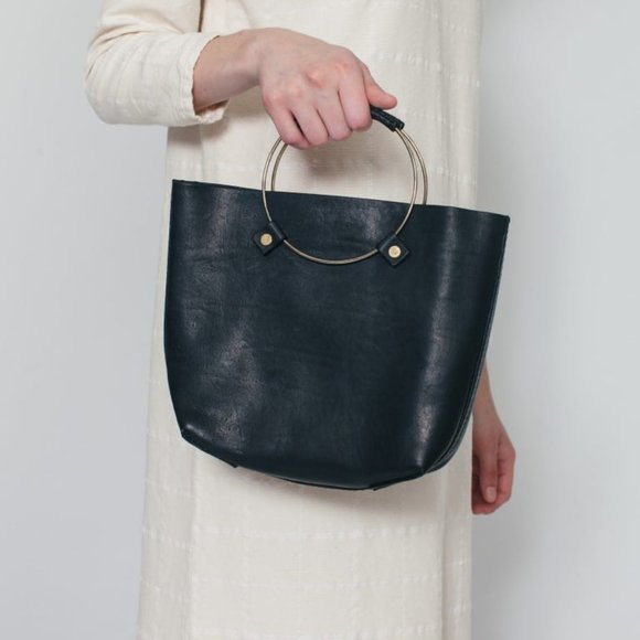 tribe alive Handbags - Tribe Alive Luxe Brass Handle Handbag